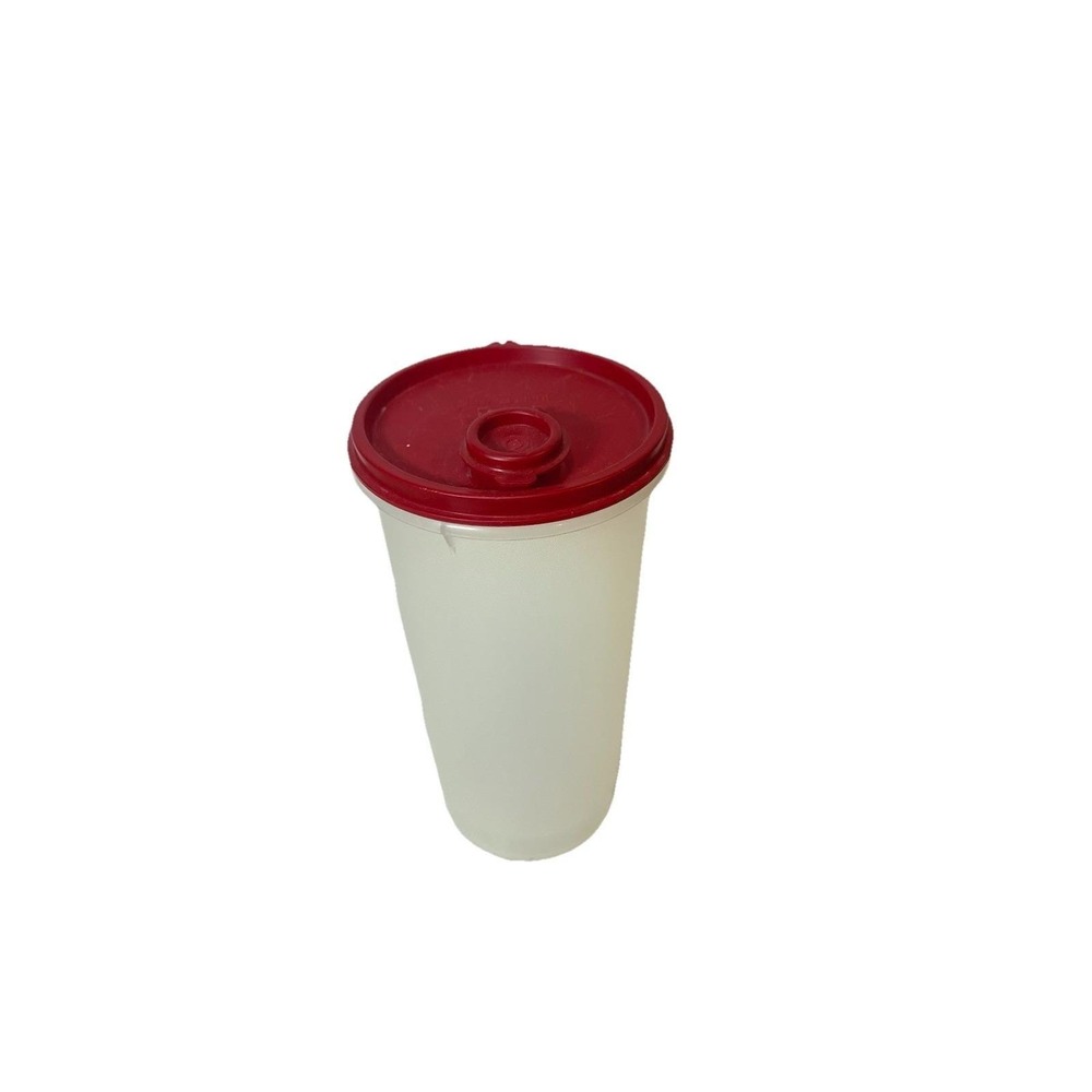 Tupperware ,medium‎ Pitcher /Storage Container W/Red Lid  563-8